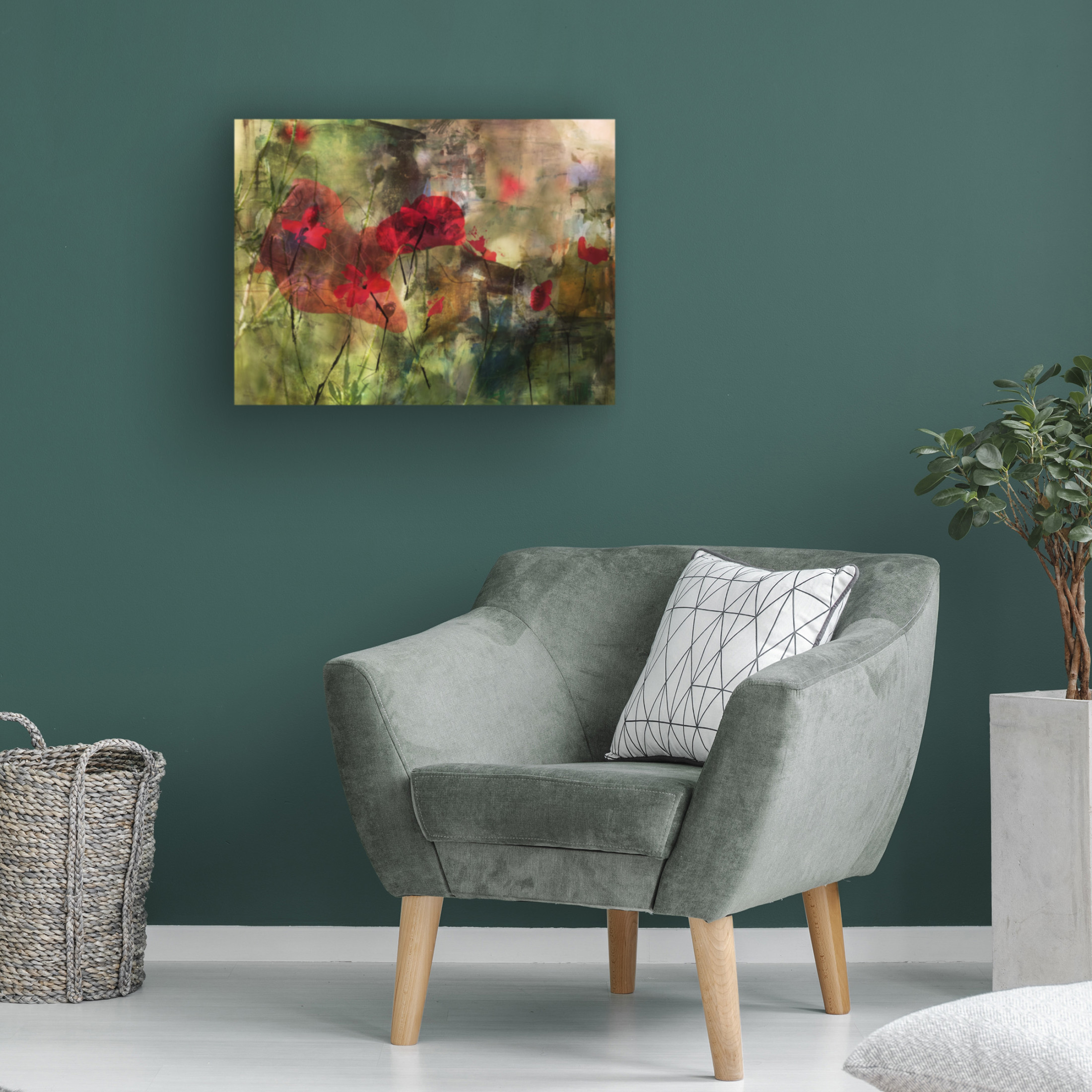 Trademark Fine Art Ellen van Deelen Poppies Canvas Wall Art