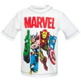 thumbnail image 4 of Marvel Avengers Iron Man Thor Captain America UPF 50+ Rash Guard Swim Trunks Outfit Set Toddler to Big Kid, 4 of 5