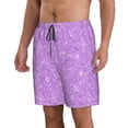 thumbnail image 2 of Goofa Lilac Glittering Printed Mens Swim Trunks Summer Quick Dry Short Beach Swimwear Bathing Suits-, 2 of 9