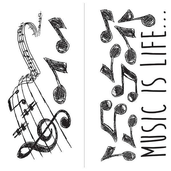 Home Decor Line Music Wall Decal Set