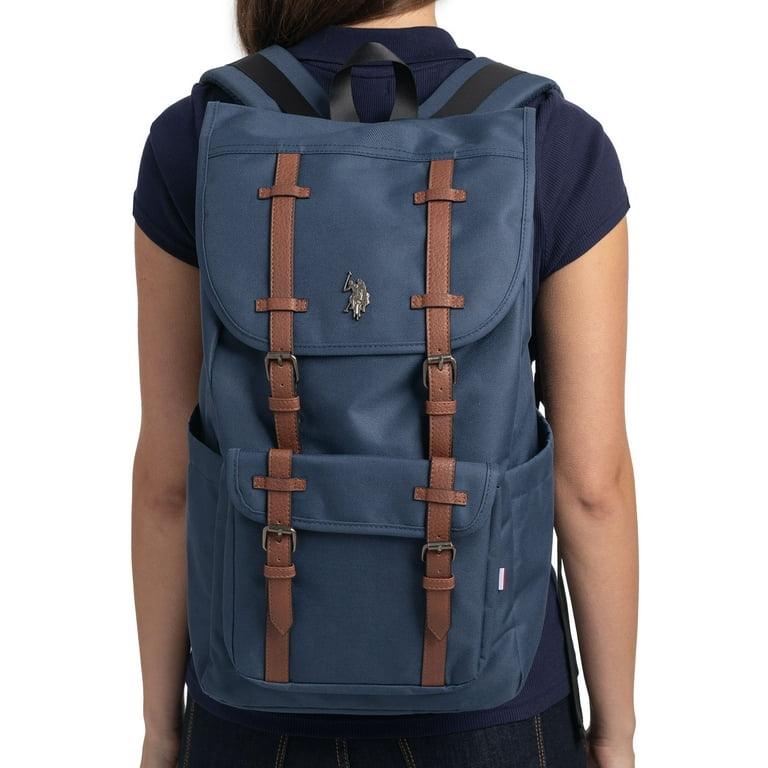 U.S. Polo Assn. Unisex Top Loader Flap Backpack, Navy U.S. Polo Assn. Unisex Top Loader Flap Backpack, Navy