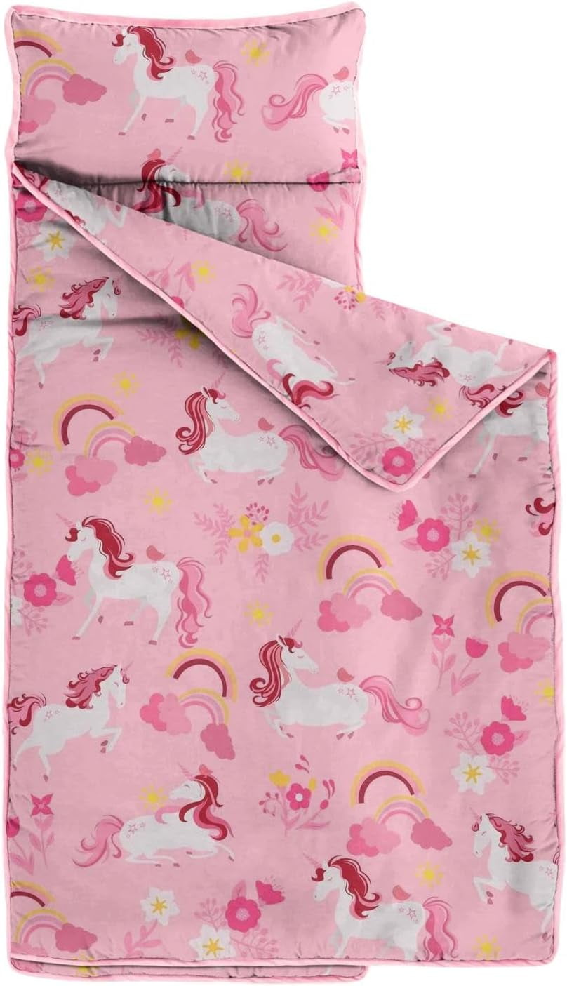 Nap Mats for Preschool,Happy Sleeping Mat Bag or Kids,Toddler Sleeping