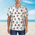 thumbnail image 6 of Picia French Bulldog With Coffee Cup Gentle Cotton Regular Fit Short Sleeve Casual Hawaiian Shirt for Men-, 6 of 9