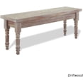 thumbnail image 4 of Grain Wood Furniture Valerie Solid Wood Bench with a Driftwood Finish, 4 of 8
