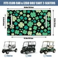 thumbnail image 3 of St. Patrick's Themed Front Seat Towel for Golf Carts, 51"x31" Universal Fit Bench Cover, Stylish Design, 3 of 8