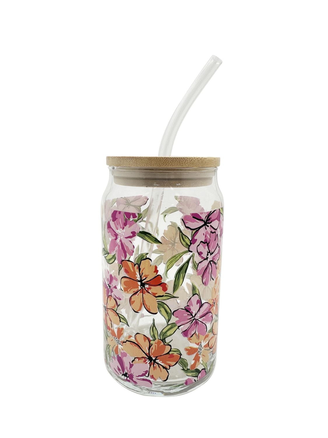 Mainstays can glass leaf pink