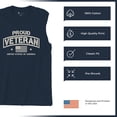 thumbnail image 6 of Proud Veteran Muscle Shirt Veteran's Day Military Honor US Flag Army Air Force RED Friday American Patriot Men's, 6 of 7