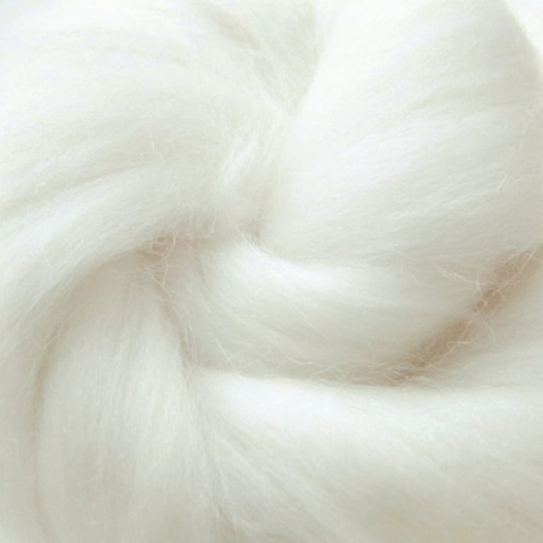 Chunky Yarn, Big Yarn, Giant Yarn Wool Merino Super Soft Natural White Wool  Top Roving Fiber, Chunky Knit Blanket