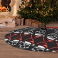 thumbnail image 6 of Sikiie Skull santa hat 30-48 inches {designName} Print Christmas Tree Skirt Snowman Xmas Tree Skirt with Edge Christmas Decorations for Holiday Party36", 6 of 7