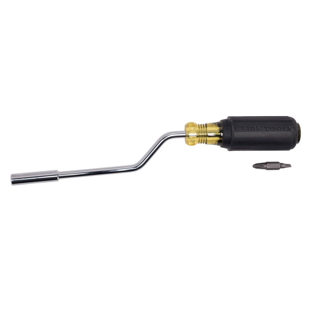 Klein Tools 67100 Multi-Screwdriver Set, 2-in-1 Interchangeable Rapi-Driv Screwdriver with Phillips and Slottd Bits