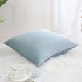 thumbnail image 3 of Unique Bargains Luxury Euro Velvet Square Decorative Throw Pillow Cover, 18" x 18" Pale Blue, 3 of 8