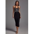 thumbnail image 3 of Vestido Bellabarnetten Cornelia Pearl Halter Vage negro, 3 of 6