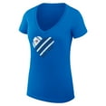 thumbnail image 2 of Women's G-III 4Her by Carl Banks  Royal Toronto Blue Jays Heart V-Neck Fitted T-Shirt, 2 of 5