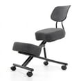 thumbnail image 3 of Furniture of America Popalo Metal Kneeling Chair with Wheels in Gray, 3 of 15