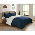 thumbnail image 1 of Reversible Mink & Berber Plush Sherpa Comforter Set, 1 of 3
