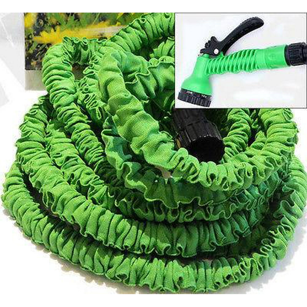 50 Foot Expanding Shrinking Retracting Water Watering Garden Hose with Nozzle