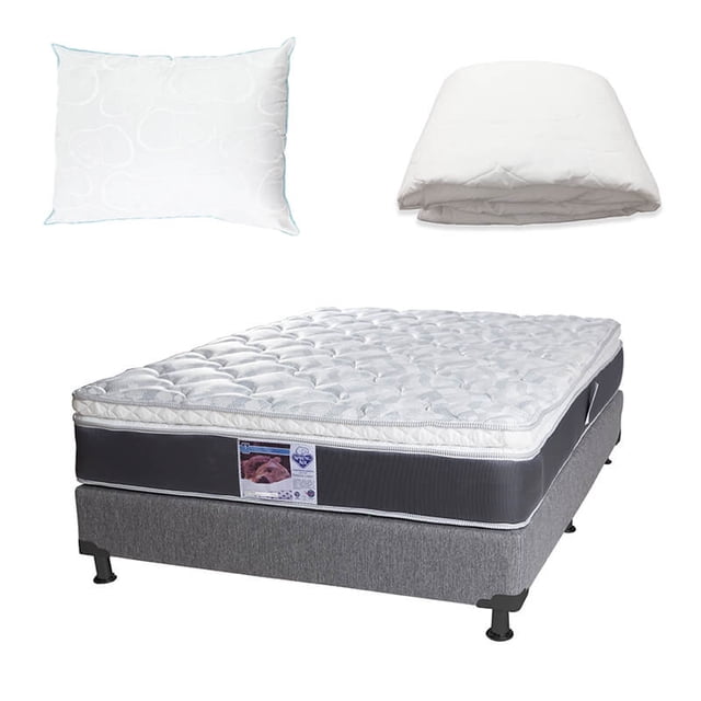 Colchón Individual Spring Air Marte con box Plomo