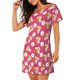thumbnail image 2 of Easygdp Piggy Sunflower Camisón de manga corta para mujer, informal, estampado, 2 of 6