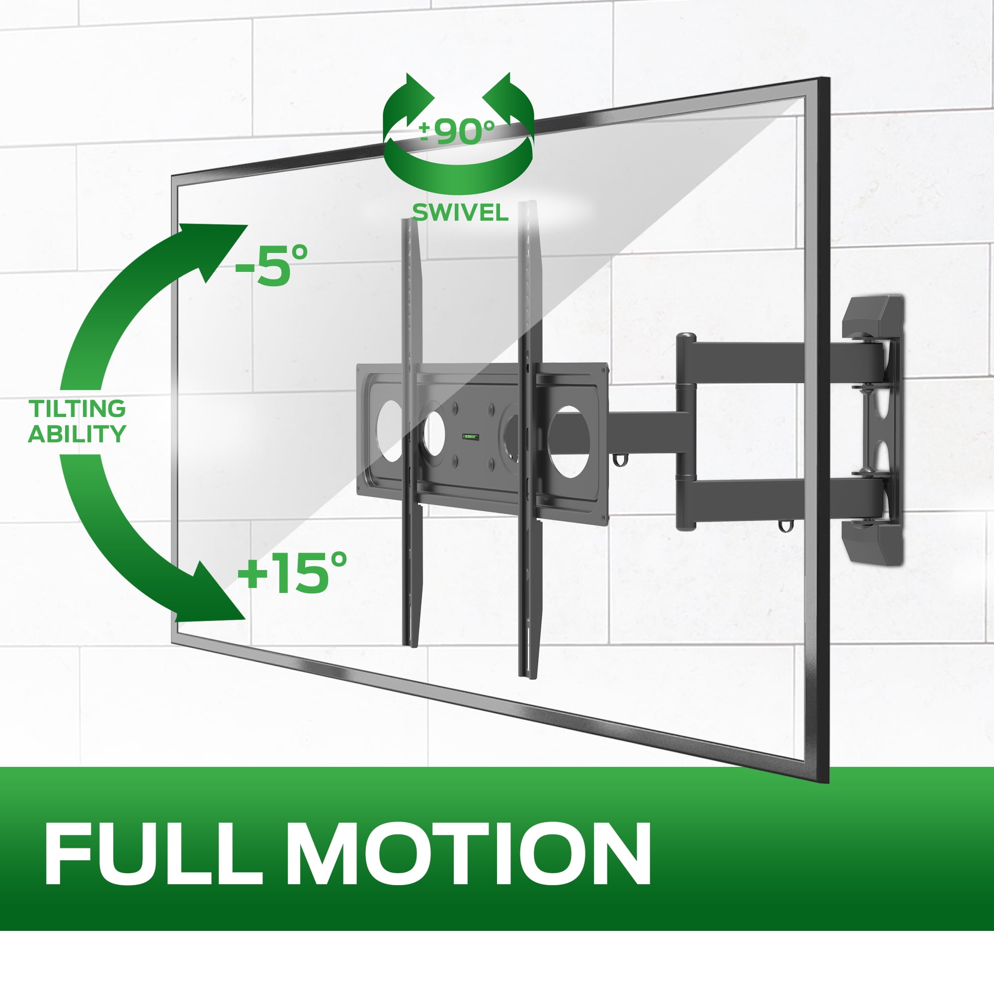 Xtreme Full Motion TV Wall Mount, Full Motion TV Mount for 32-80 Inch Flat-Panel TVs, Holds 88 lbs
