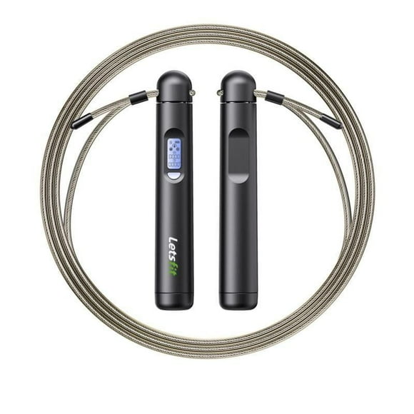 Corde à Sauter Letsfit JR02 Intelligente - Noir