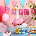 thumbnail image 4 of Duslogis Birthday Porch Goose Outfit Lawn Clothes Hat and Tutu Collar Plastic Outfits for 23" 17" Cement Goose Outdoor Garden Lawn Art Decor (Pink), 4 of 7