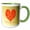 Green/White, variant on 3drose, Heart Full of Hearts You Are Loved Multi-use Greeting, 11oz Mug
