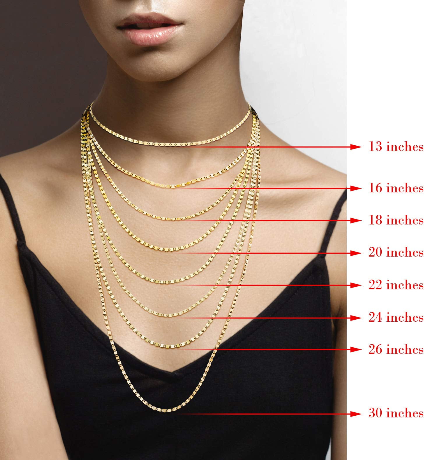 Miabella Italian 18K Gold Over 925 Sterling Silver Sparkle Mirror Link Chain Necklace for Women, Made in Italy (Length 18 inch)