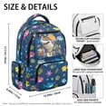 thumbnail image 7 of Yspwyqan Tropical Fishing Shark School Backpack for Kids, 17 Inch 600D Polyester Lightweight Bookbag, Multi-Pocket Fits 15.6 Laptop with Front Pocket for Elementary Travel, 7 of 7