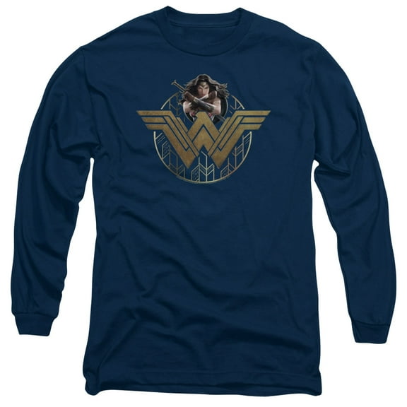 Wonder Woman Movie - Power Stance And Emblem - Long Sleeve Shirt - XXX-Large