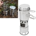 thumbnail image 2 of Ensemble de Cuisine en Acier Inoxydable Réchaud de Camping Portable Ensemble de Casseroles pour Randonnée en Plein Air, 2 of 5