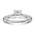 thumbnail image 5 of Solid 14k White Gold Round Solitaire Engagement Ring with CZ Cubic Zirconia Size 7, 5 of 8