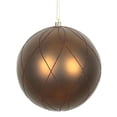 thumbnail image 1 of Vickerman N170776D 6 in. Mocha Matt Glitter Swirl Ornament Ball - 3 per Box, 1 of 3