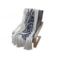 thumbnail image 4 of Celtic Dragon Soft Flannel Fleece Throw Blanket, Knot with Serpent Eyes Northern Style, Cozy Plush for Indoor and Outdoor Use, 50" x 60", Violet Blue Off White, by Ambesonne, 4 of 6