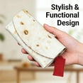 thumbnail image 3 of The Burrito Wallet with Foil Bag, Giant Tortilla Leather Purse, Travel Card Holder Organizer, Novelty Storage Wrap, 3 of 8