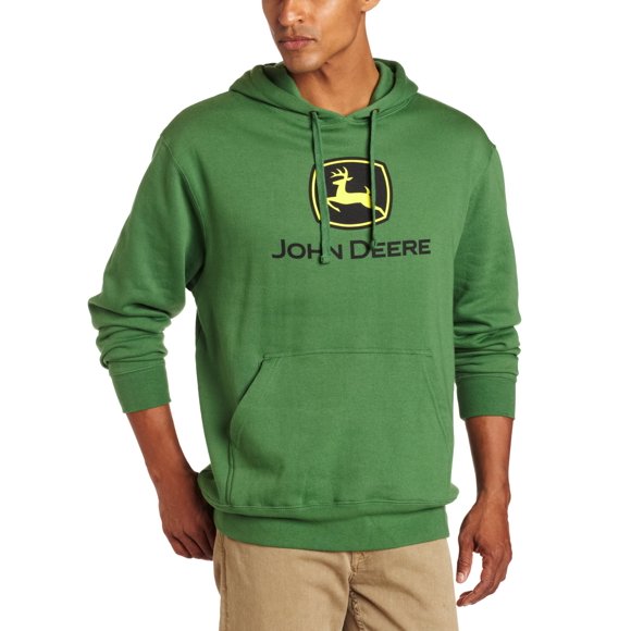 John Deere Men's Trademark Logo Core Hood Pullover Fleece
