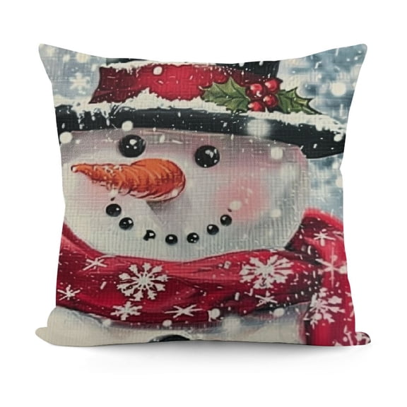 YINGXI Christmas Pillow Covers Winter Rustic Style Print Decorative Outdoor Pillowcases Farmhouse Gift Throw Cushion Cases Decor for Couch Sofa Bed 12x12in