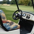 thumbnail image 3 of Uorisanigo Golf Cart Seat Elastic Golf Seat Cushion for Cart Eagle American Flag Sky Adjustable Straps Seat Cushion Golf Cart Accessories Fit for EZGO/Yamaha/Club Car and More Golf Carts, 3 of 7