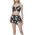 thumbnail image 2 of FDGIU Women's Halloween Pajamas 2-Piece Set 2025 - Cute Ghost Print Sleeveless Cami & High Waist Shorts, Funny Holiday Sleepwear for Spooky Loungewear & Nightwear, 2 of 5