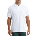 thumbnail image 1 of CAMISETAS POLO PARA HOMBRE INSPIRE CHIC DE MANGA CORTA, LIGERAS, AJUSTE REGULAR, CASUAL, DE NEGOCIOS, CAMISA DE GOLF S BLANCA, 1 of 6