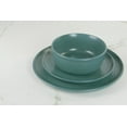thumbnail image 3 of 10 Strawberry Street Double Line 16 Piece Stoneware Dinnerware Set, Emerald Green, 3 of 7