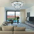 thumbnail image 6 of 23.6"in Modern Large Crystal Chandelier Round Ring Dimmable Living Room Lamps, 6 of 21