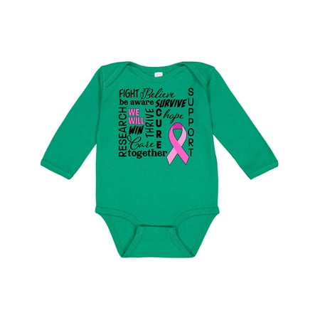 

Inktastic Breast Cancer- Together We Will Win Gift Baby Boy or Baby Girl Long Sleeve Bodysuit