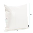 thumbnail image 3 of Howard Elliott 20" Square Polyurethane Pillow in Avanti White, 3 of 5
