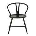 thumbnail image 3 of Weston Home Lydford Wishbone Back Metal Side Chair with Wood Seat, Black (Set of 2), 3 of 7
