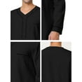 thumbnail image 5 of Unique Bargains Men's Nightshirt Cotton Sleep Shirt Long Sleeve Nightgown Sleepwear L Black, 5 of 5