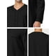 thumbnail image 5 of Camisón de algodón para hombre, camisón de manga larga, camisón Henley, ropa de dormir Negro L, 5 of 5