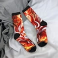 thumbnail image 5 of Balery Red Sun Flame Fox Pattern Crew Socks Unisex– Soft & Breathable Socks for Men & Women, One-Size Fits Most (US 5-11), Comfortable & Durable for Daily Wear, 5 of 6