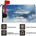 thumbnail image 6 of As The Scripture Hath Said Mailbox Cover Snow Mountain Psalm Phase Magnetic Mailbox Covers Standard Size 18x21 Inch Bible Quotes Decors Post Letter Box Cover Outdoor Home Courtyard Decor, 6 of 6