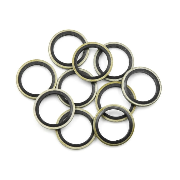 10pcs Engine Oil Crush Washers Drain Plug Gaskets 16mm ID. 22mm OD. for Auto Car