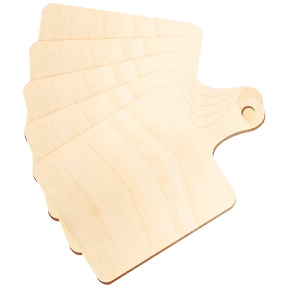 5 Pcs Mini Wooden Cutting Board Mini Cutting Board Wood Craft Boards Wood Cutouts for Crafts
